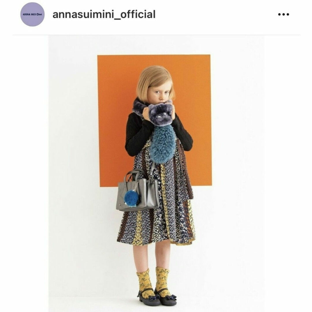 ANNA SUI mini - アナスイミニ サッシュベルト付きパッチワーク ANNA SUI mini - アナスイミニ サッシュベルト付きパッチワーク