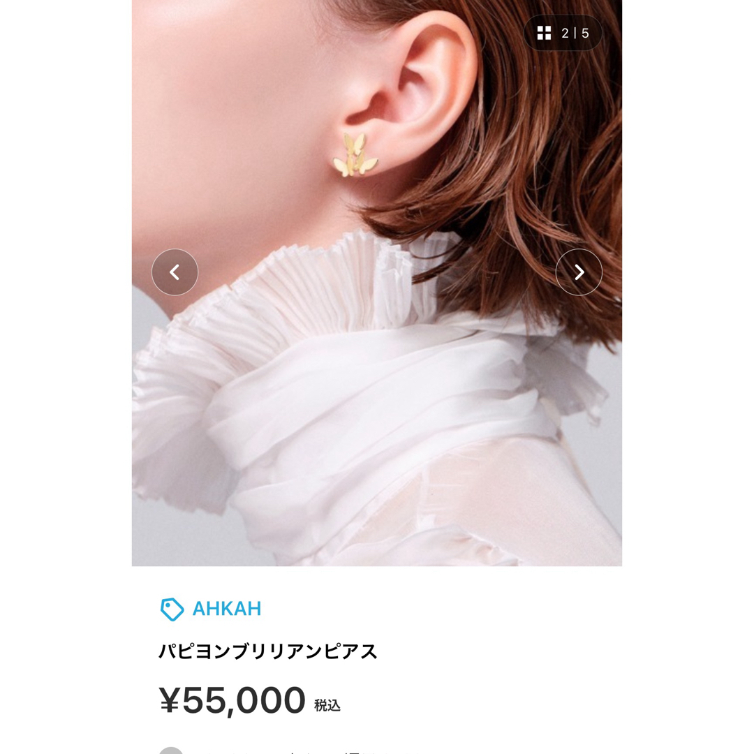 極美品 現行 アーカー パピヨン ブリリアンピアス 片耳 定価5.5 極美品 現行 アーカー パピヨン ブリリアンピアス 片耳 定価5.5