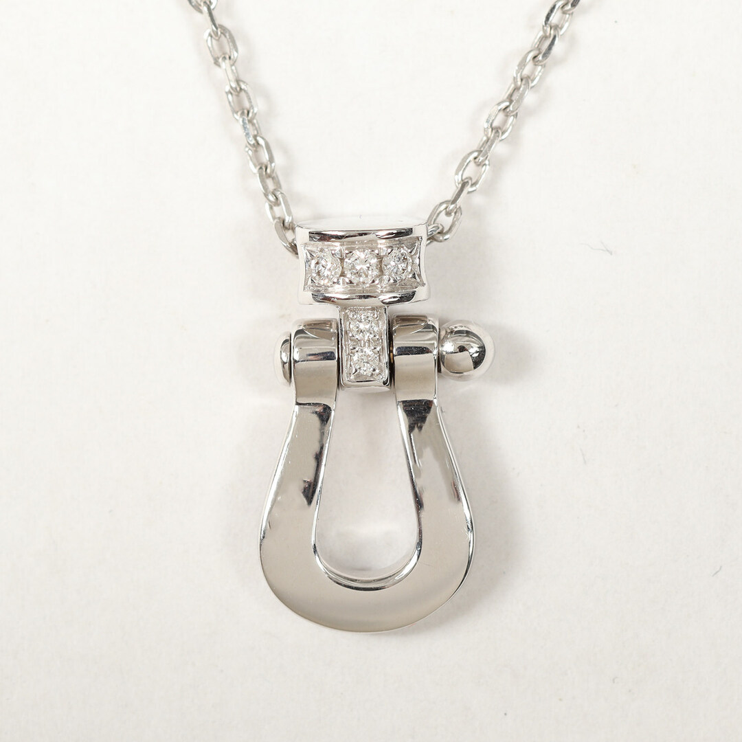 美品 FRED フレッド フォース10 ハーフダイヤ ネックレス K18WG 美品 FRED フレッド フォース10 ハーフダイヤ ネックレス K18WG