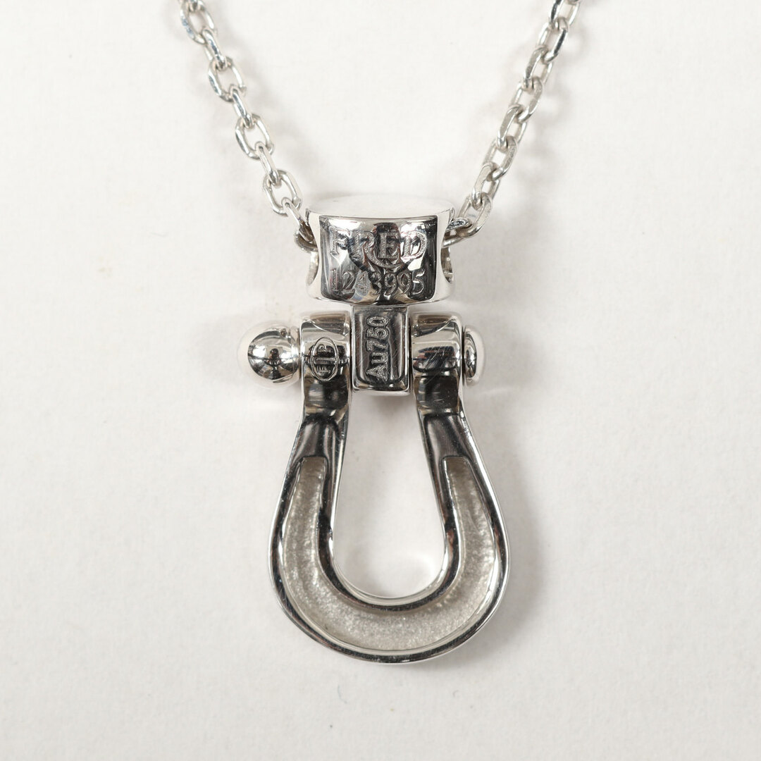 美品 FRED フレッド フォース10 ハーフダイヤ ネックレス K18WG 美品 FRED フレッド フォース10 ハーフダイヤ ネックレス K18WG