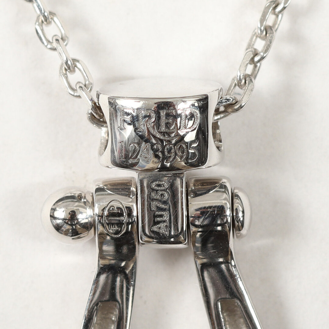美品 FRED フレッド フォース10 ハーフダイヤ ネックレス K18WG 美品 FRED フレッド フォース10 ハーフダイヤ ネックレス K18WG