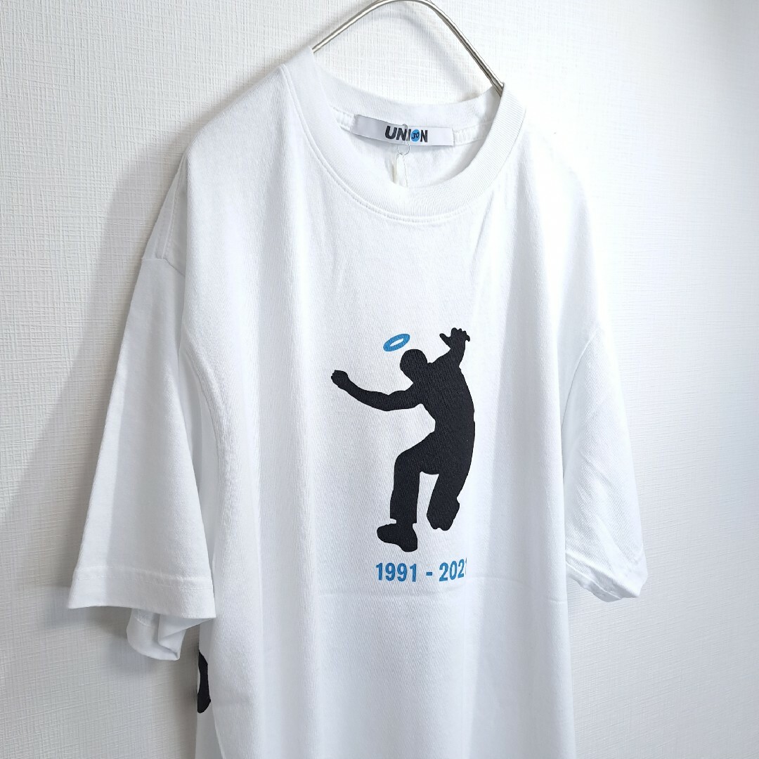 新品/タグ付】UNION FRONTMAN 半袖 Tシャツ ストリート 白 Mの 新品/タグ付】UNION FRONTMAN 半袖 Tシャツ ストリート 白 Mの