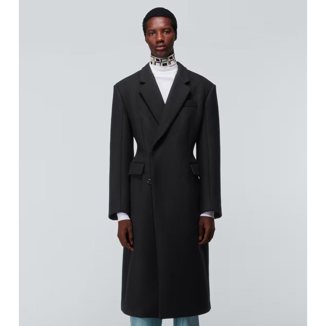 PRADA - prada チェスターコート 22aw 2022 ブラック アウター PRADA - prada チェスターコート 22aw 2022 ブラック アウター