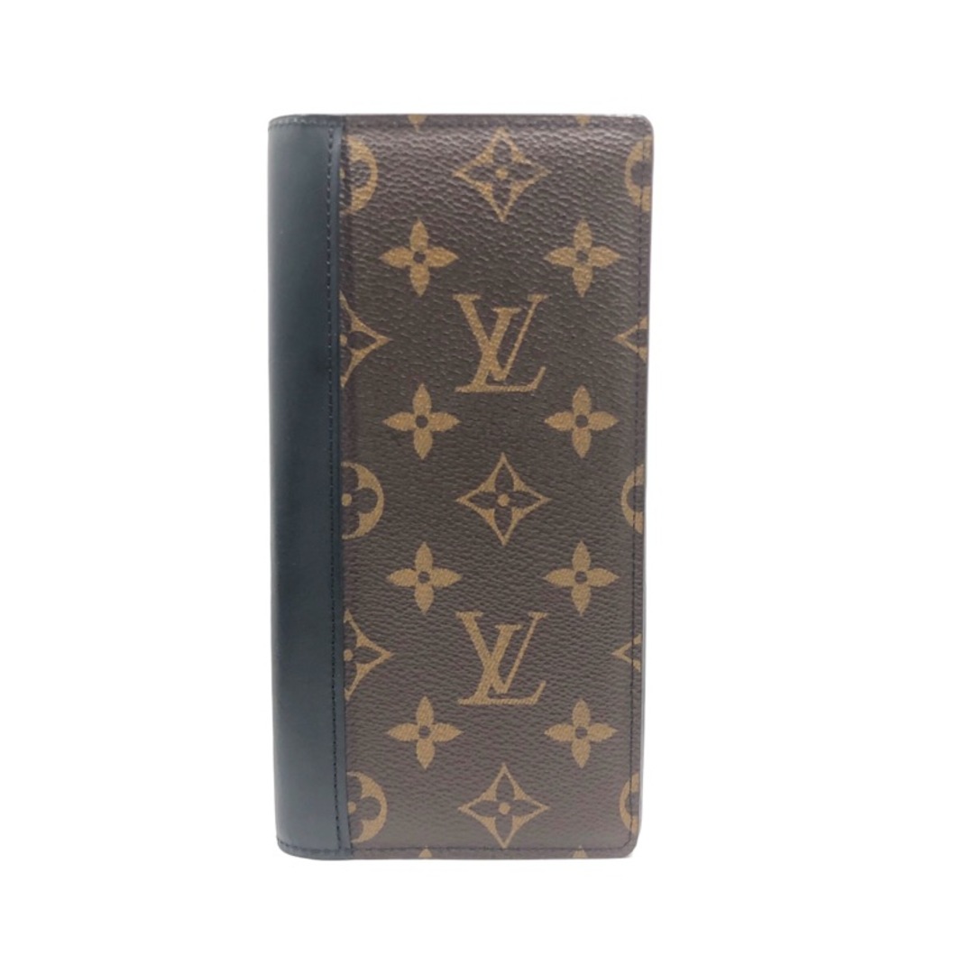 LOUIS VUITTON - 　ルイ・ヴィトン LOUIS VUITTON ポルトフォイユ・ブラザ M69410 ブラック/ブラウン モノグラム・マカサー メンズ 長財布