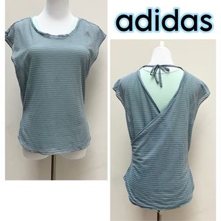 アディダス(adidas)のadidas climalite アンサンブル Tシャツ タンクトップ ボーダー(Tシャツ(半袖/袖なし))