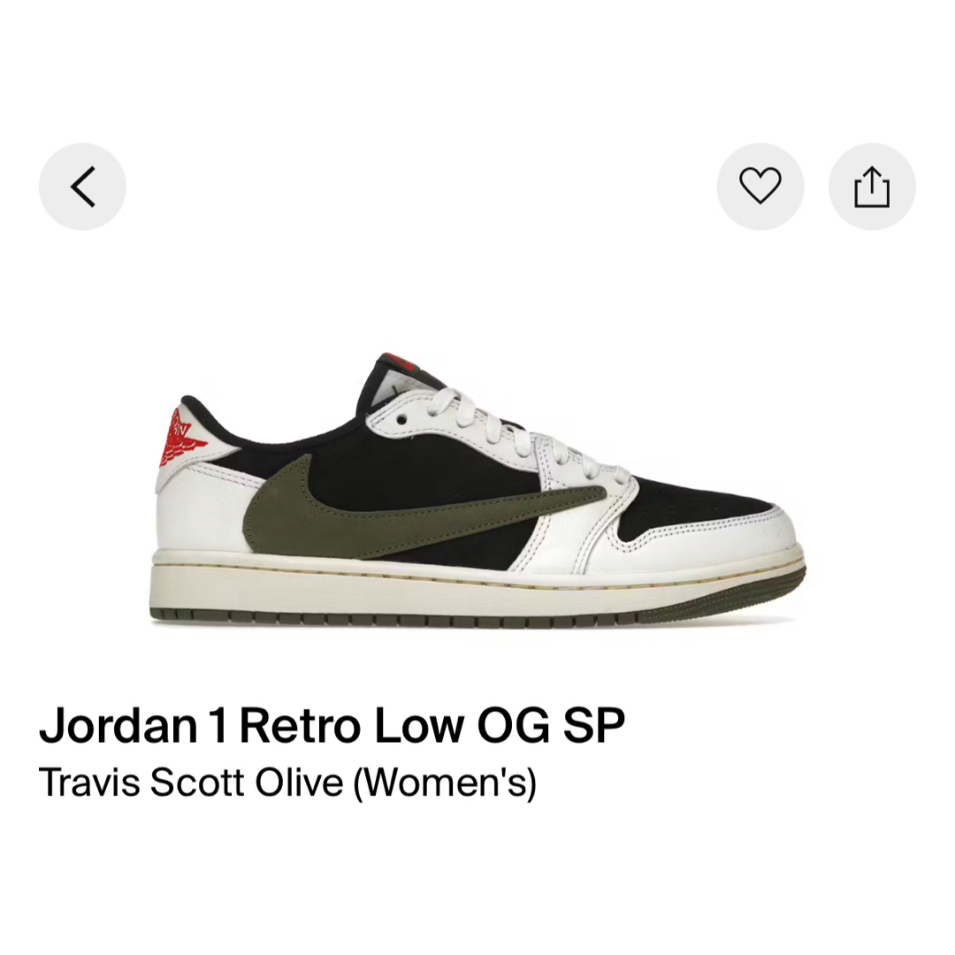 Womens Air Jordan 1 Low x Travis Scott 'Olive'