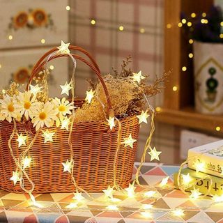 ★星型 イルミネーションライト 6m 40球 LED ストリングライト　スター(その他)