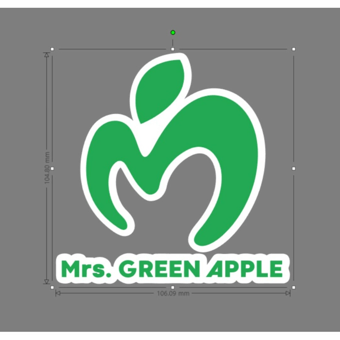 Mr.s Green Apple ロゴ ステッカー カッティングの通販 by ぺけ Mr.s Green Apple ロゴ ステッカー カッティングの通販 by ぺけ