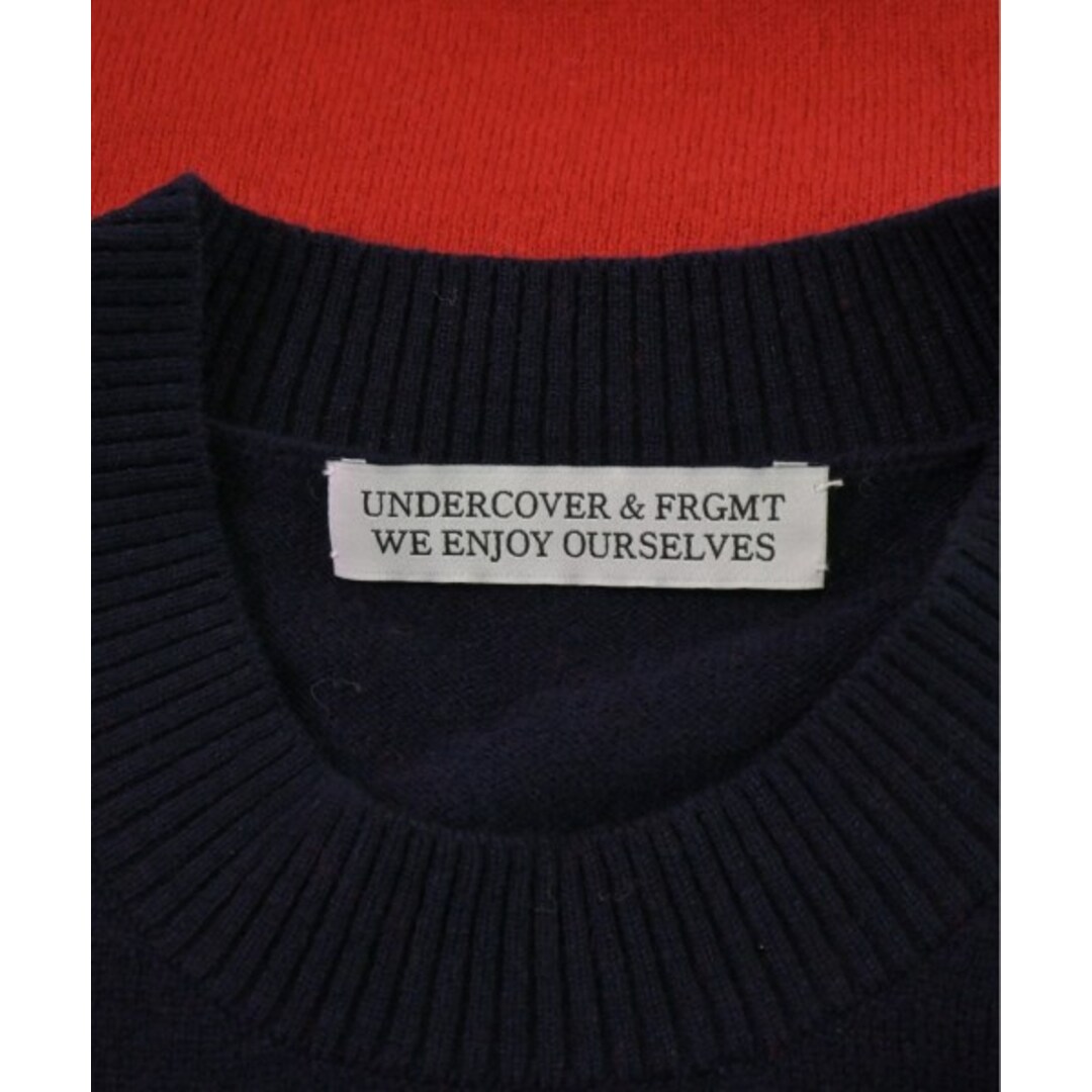 UNDERCOVER - UNDER COVER ニット・セーター 3(L位) 紺x赤x UNDERCOVER - UNDER COVER ニット・セーター 3(L位) 紺x赤x