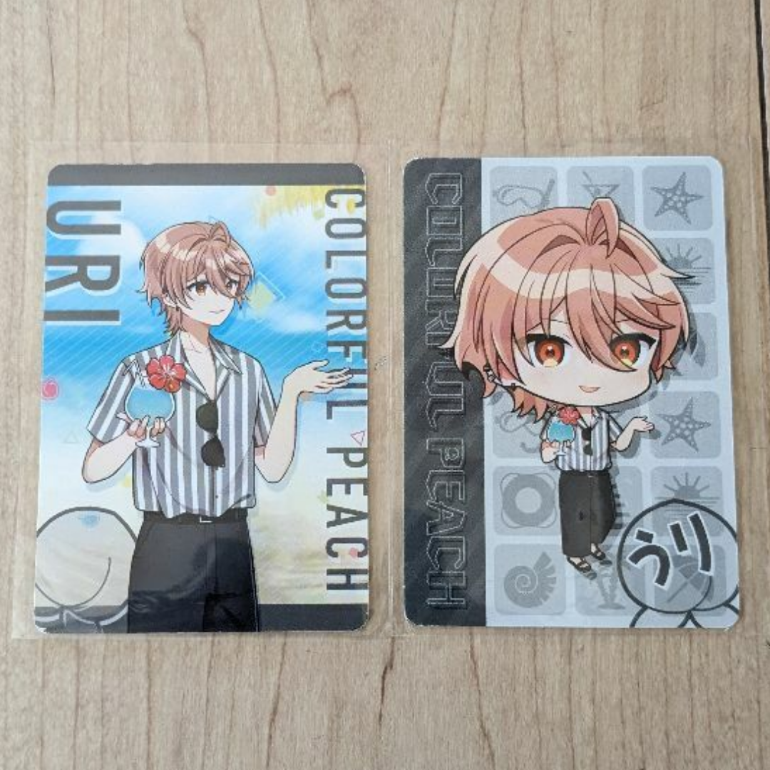 カラフルピーチ グミ2 うり 2種 等身 ミニキャラ デフォ トレカ カード エンタメ/ホビーのおもちゃ/ぬいぐるみ(キャラクターグッズ)の商品写真