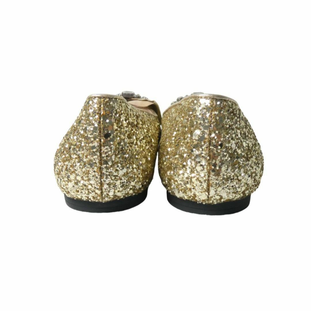 未使用 MIU MIU グリッター ラインストーン ぺたんこ フラット 未使用 MIU MIU グリッター ラインストーン ぺたんこ フラット