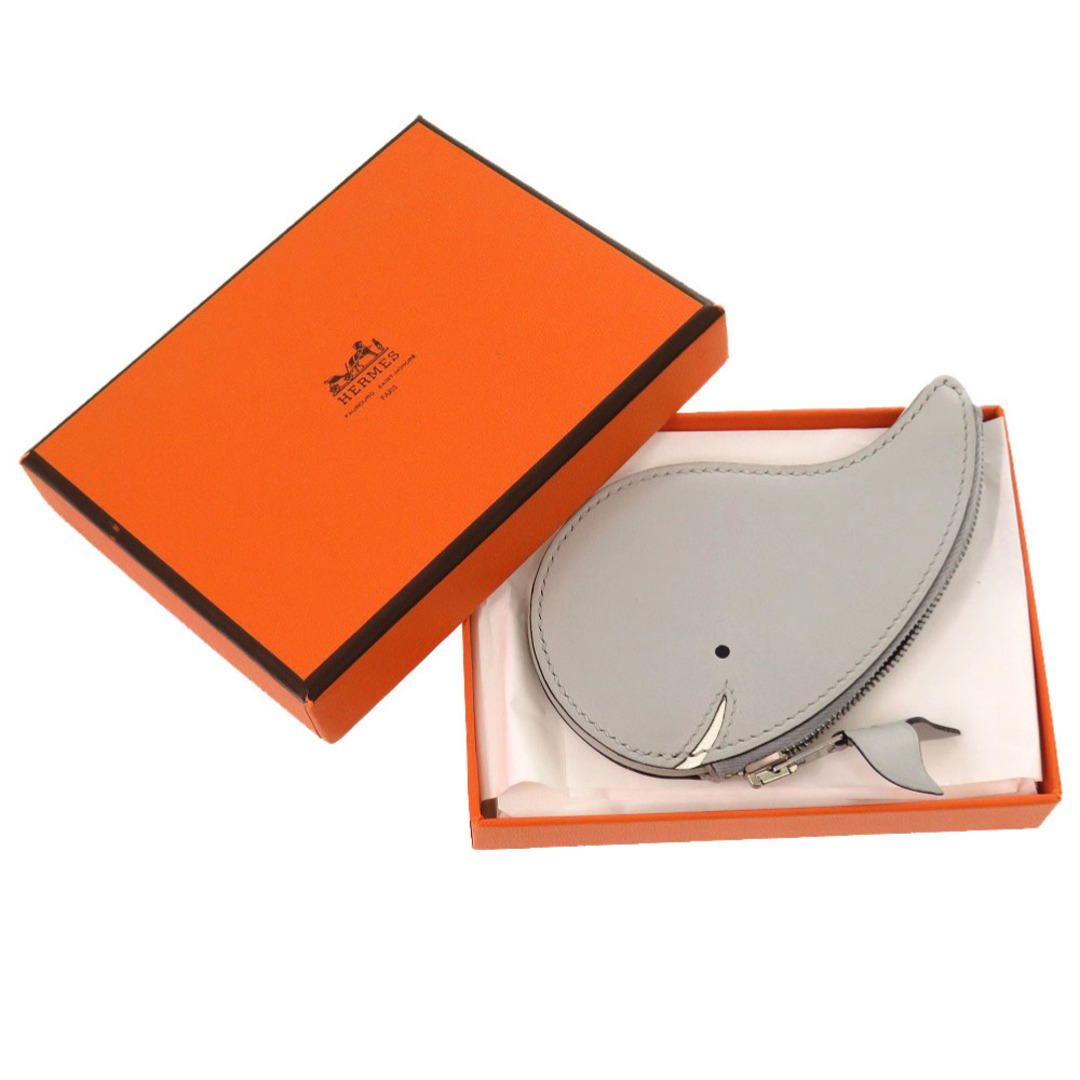 HERMES - 新品同様 エルメス アニマル クジラ レザー グレー □J HERMES - 新品同様 エルメス アニマル クジラ レザー グレー □J