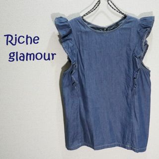 リシェグラマー(Riche glamour)のRiche glamour　リシェグラマー　フリルデザインスリーブカットソー(シャツ/ブラウス(半袖/袖なし))