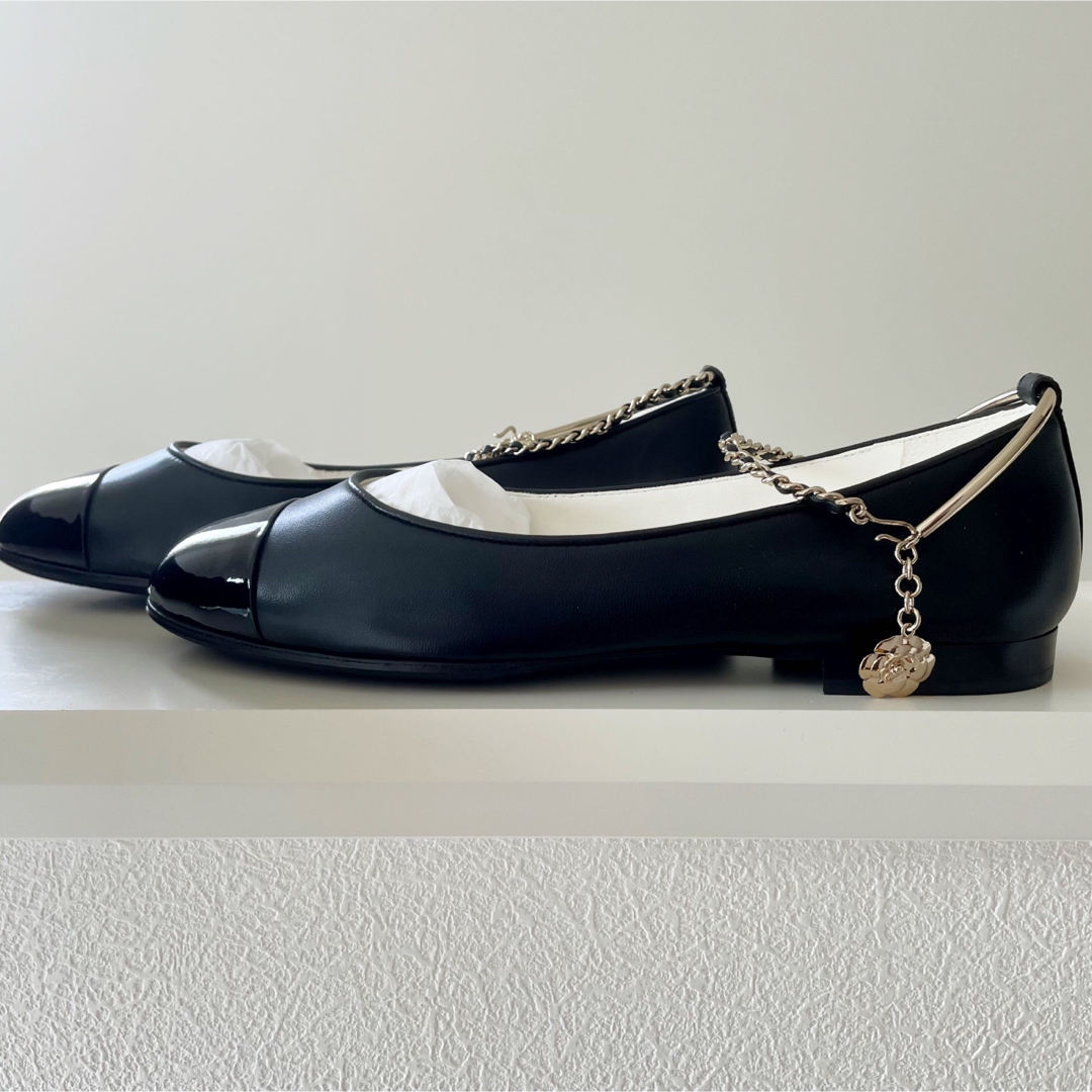 CHANEL - CHANEL チャーム バレリーナ バレエシューズ 安西 CHANEL - CHANEL チャーム バレリーナ バレエシューズ 安西