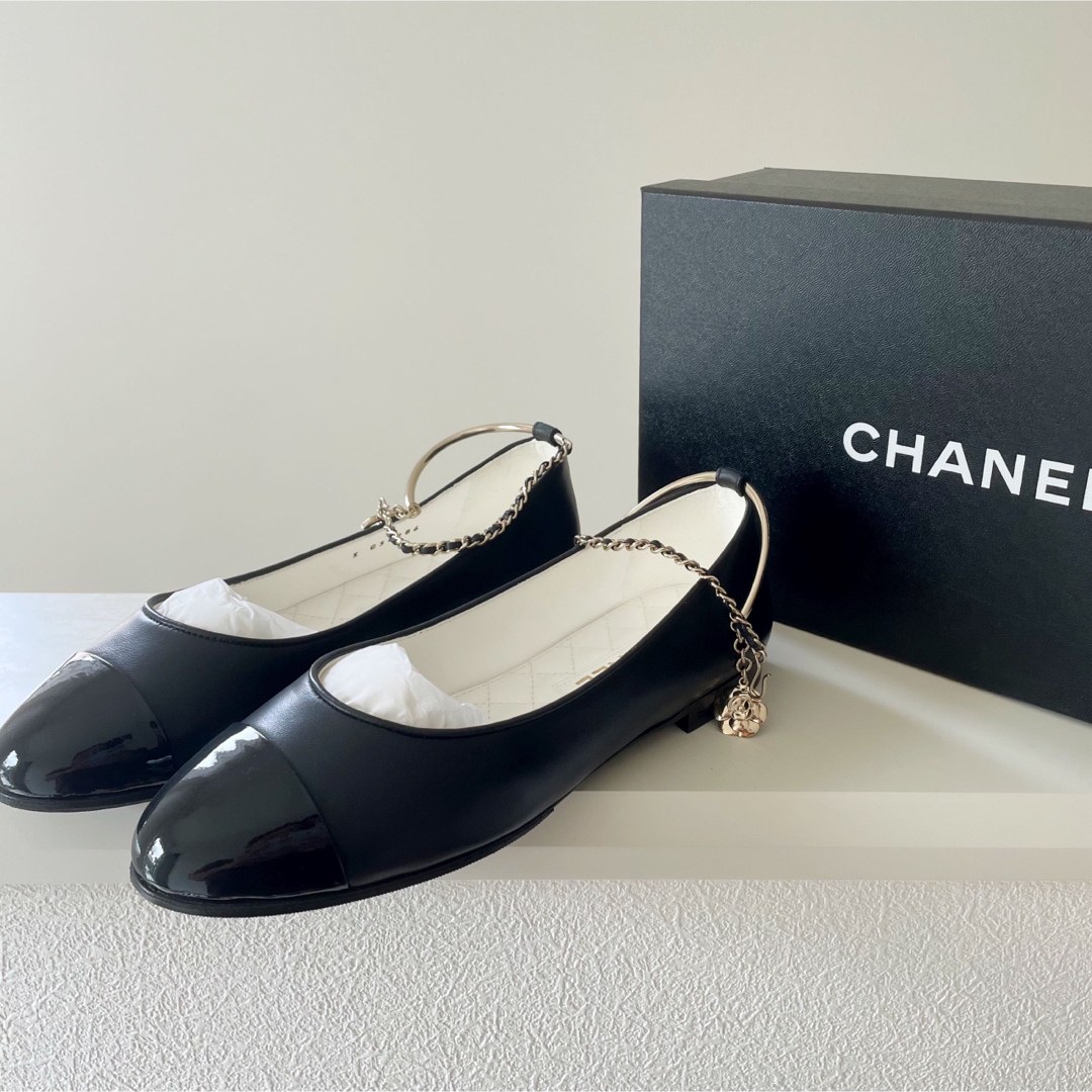 CHANEL - CHANEL チャーム バレリーナ バレエシューズ 安西 CHANEL - CHANEL チャーム バレリーナ バレエシューズ 安西