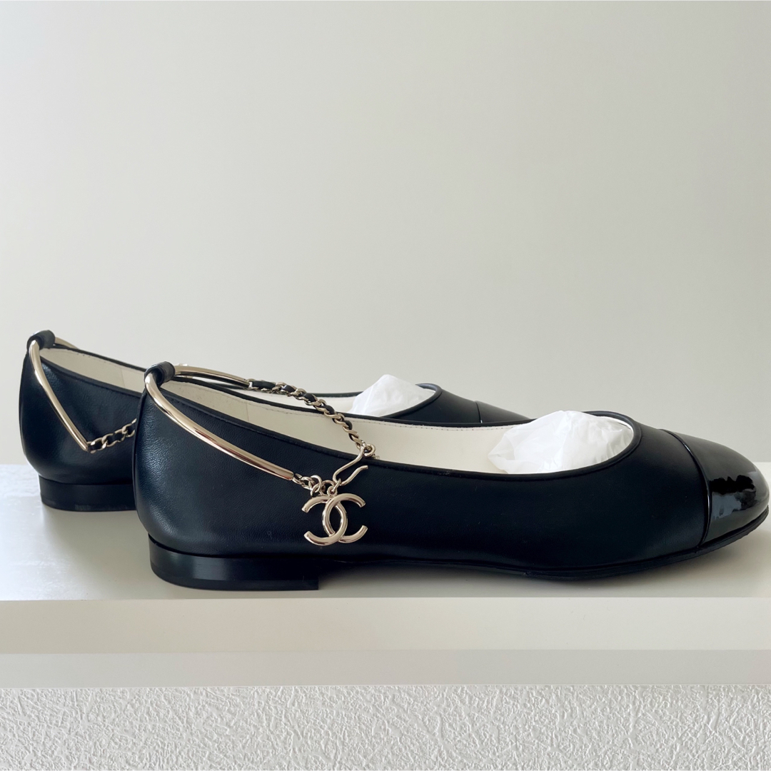 CHANEL - CHANEL チャーム バレリーナ バレエシューズ 安西 CHANEL - CHANEL チャーム バレリーナ バレエシューズ 安西