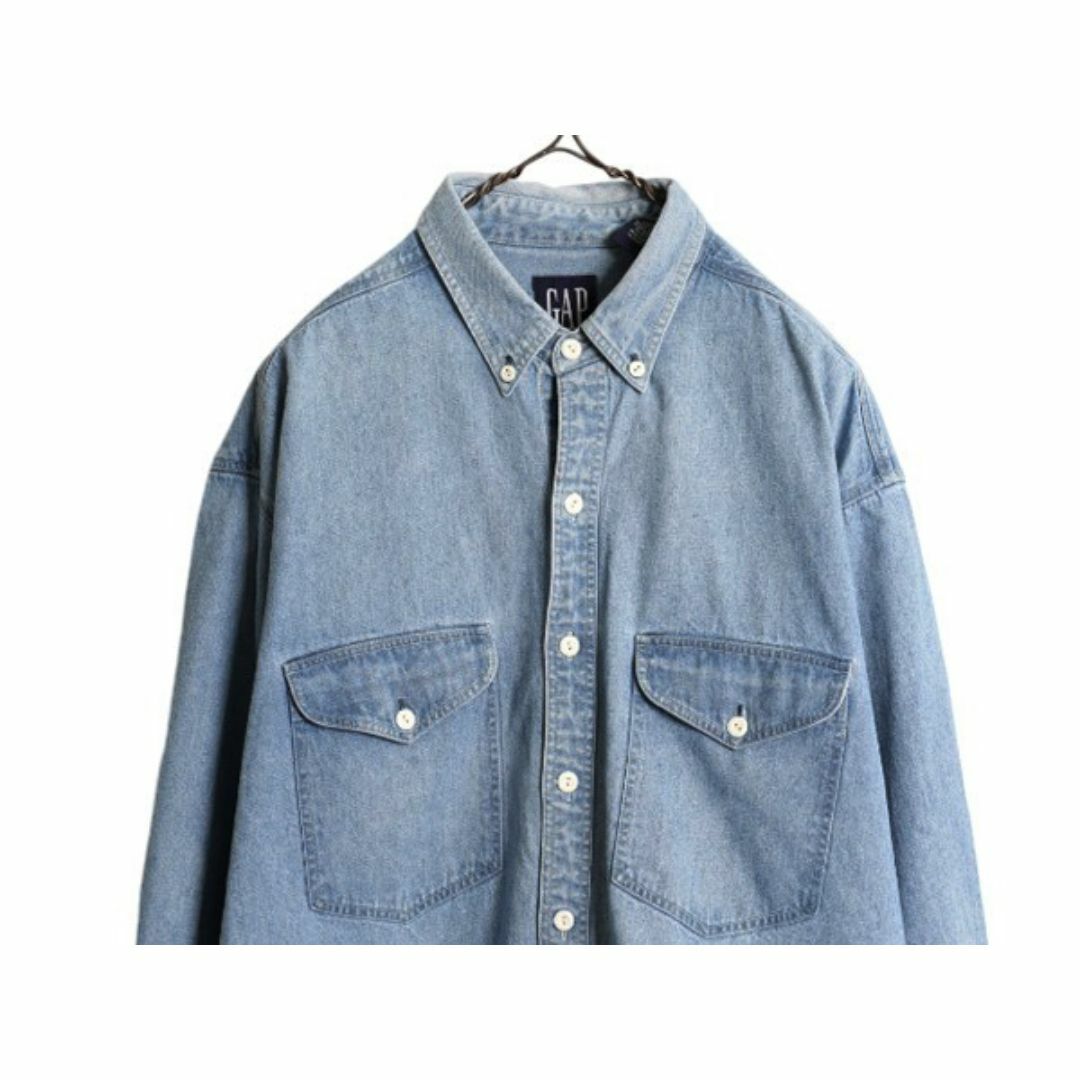 90s OLD GAP デニム 長袖 ボタンダウン シャツ メンズ L 90年代 90s OLD GAP デニム 長袖 ボタンダウン シャツ メンズ L 90年代