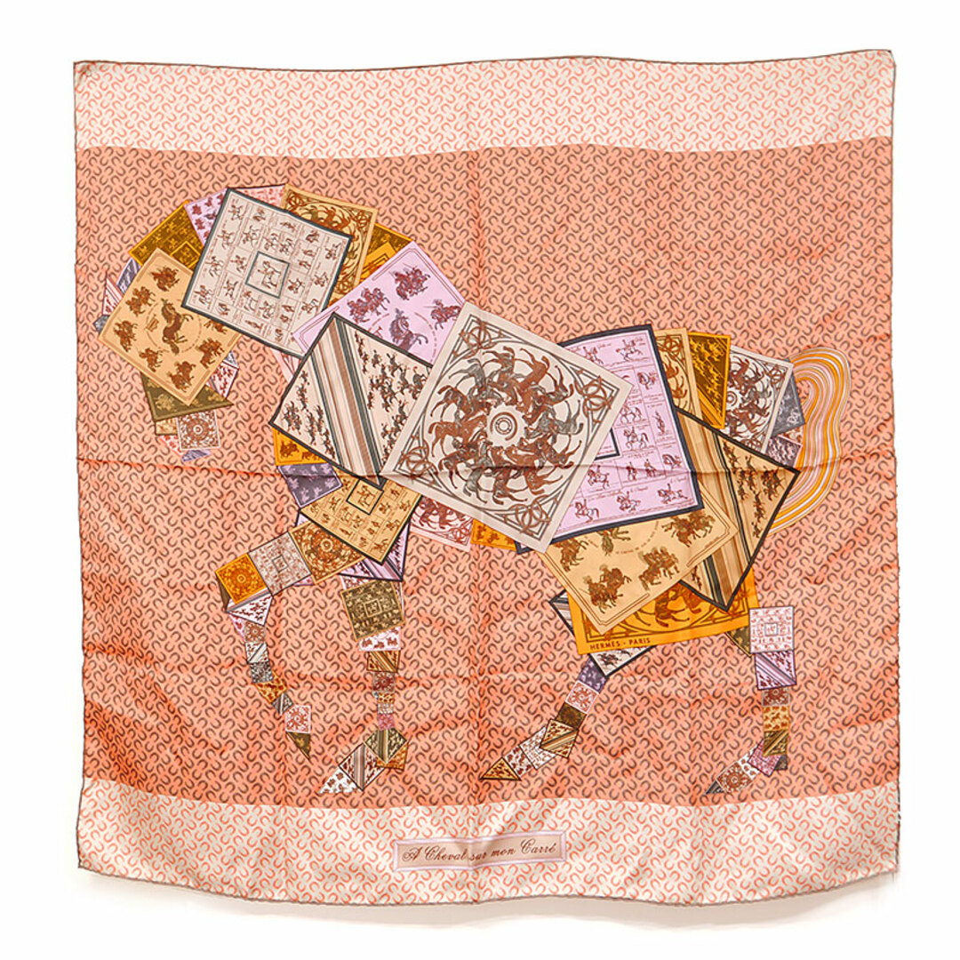 HERMES エルメス マフラー - ベージュx白 【古着】【中古】(Ray HERMES エルメス マフラー - ベージュx白 【古着】【中古】(Ray