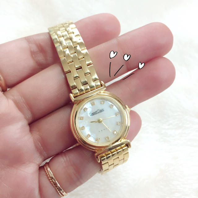 【SaintClair】シェル文字盤腕時計♡ダイアモンド