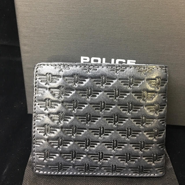 POLICE(ポリス)の正規代理店購入品新品未使用ポリス二つ折財布PA-58800-10上代12420円 メンズのファッション小物(折り財布)の商品写真