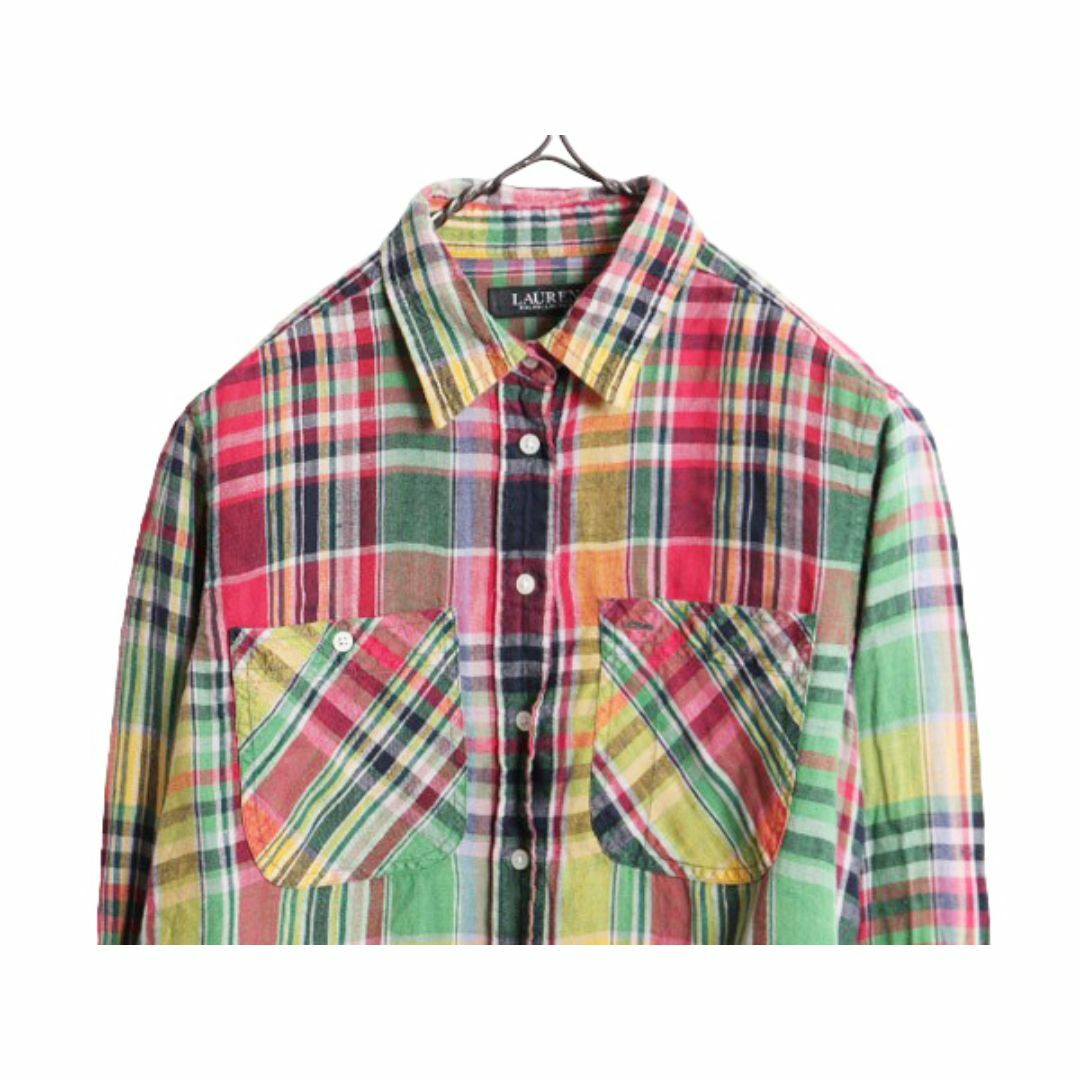 絶対的な信頼 - Lauren Ralph LAUREN シャツ 長袖 チェック ラルフローレン シャツ+ブラウス(長袖+七分)