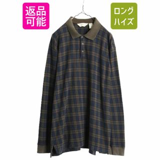 最安値級価格 長袖 チェック エディーバウアー 90s ポロシャツ 90 L メンズ 男性用