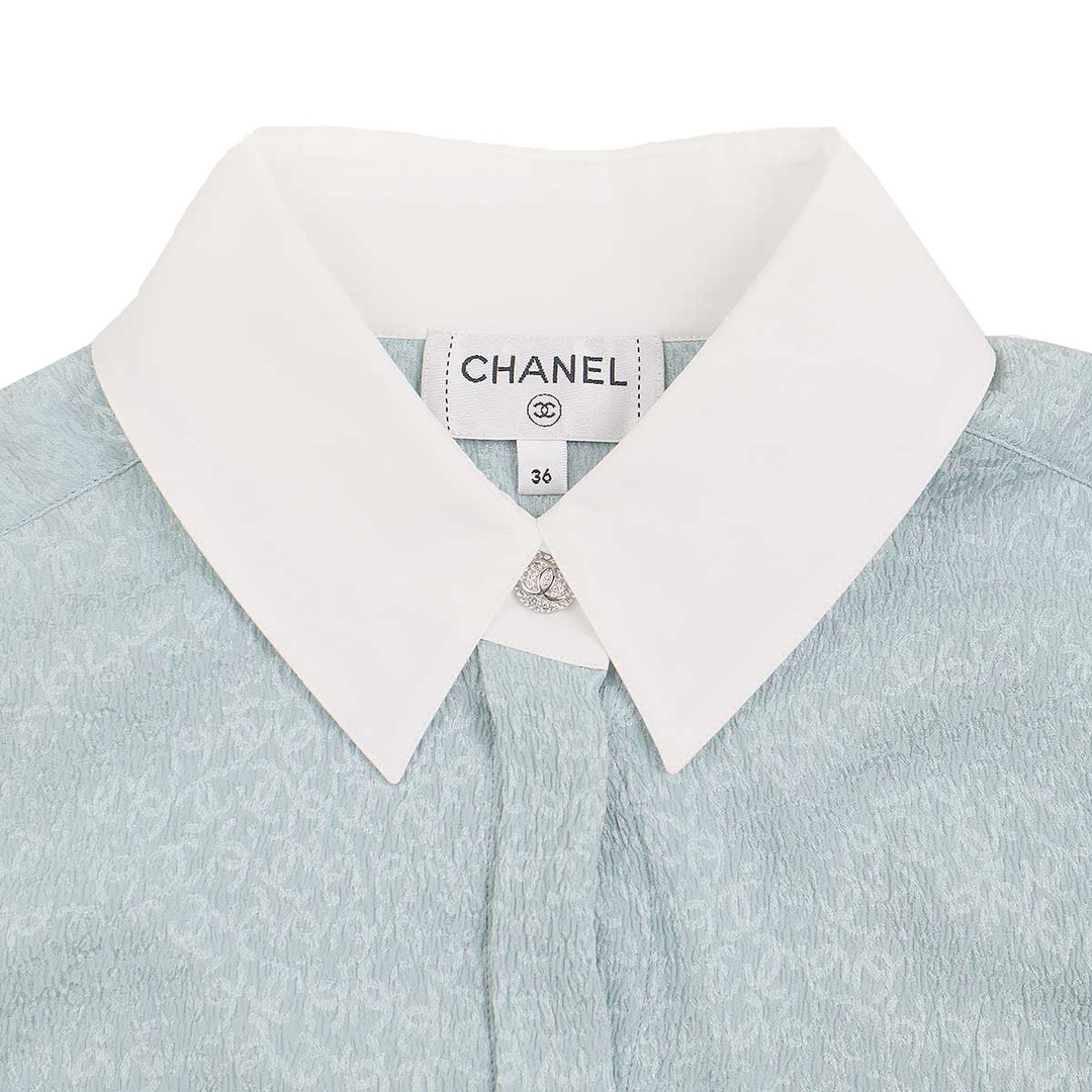 CHANEL - CHANEL シャネル 2021年製 ココマーク総柄シルクロング CHANEL - CHANEL シャネル 2021年製 ココマーク総柄シルクロング