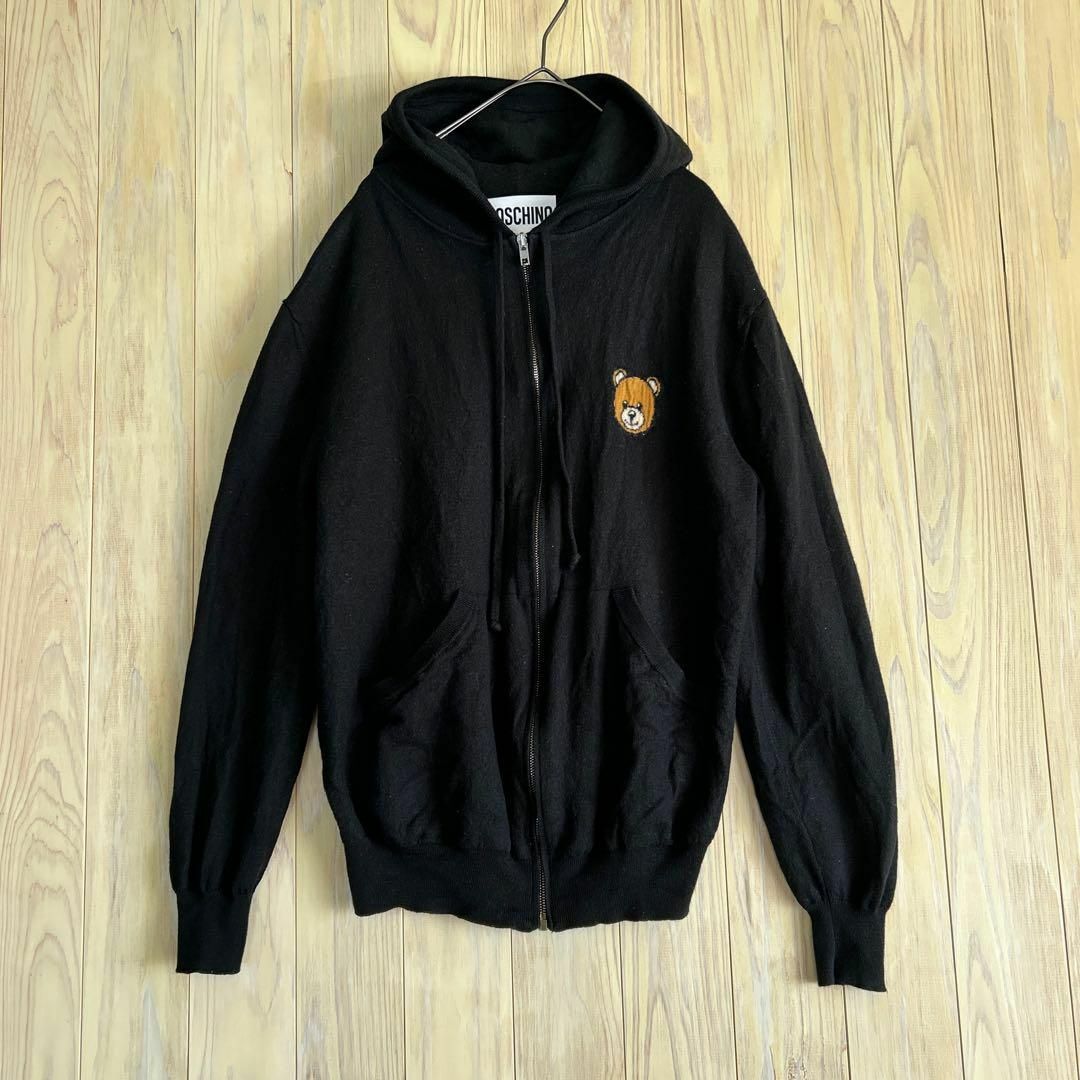 MOSCHINO - 1284 モスキーノ クマさんジップアップフーディー MOSCHINO - 1284 モスキーノ クマさんジップアップフーディー