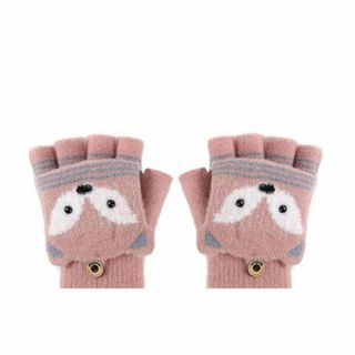[IPENNYE] キッズ 手袋 女の子 暖かい 秋冬 防寒 子供手袋 動物柄(手袋)
