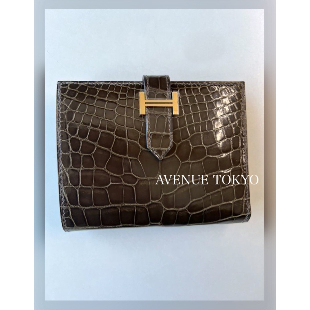 HERMES - 新品・クロコダイルアリゲーター・ベアンコンパクトの