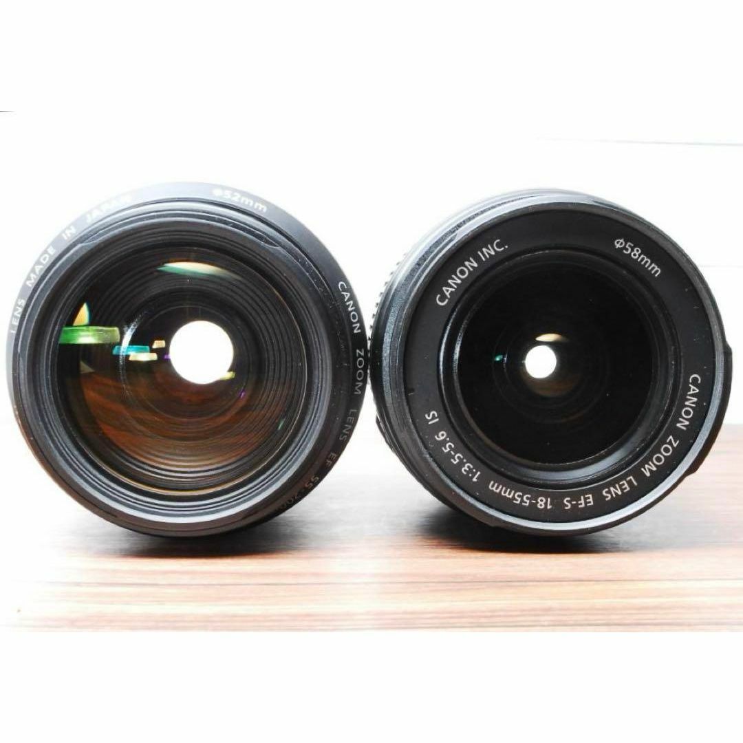 Canon(キヤノン)の✨付属品多数 軽量 ダブルズーム✨Canon Kiss X7 一眼レフカメラ スマホ/家電/カメラのカメラ(デジタル一眼)の商品写真