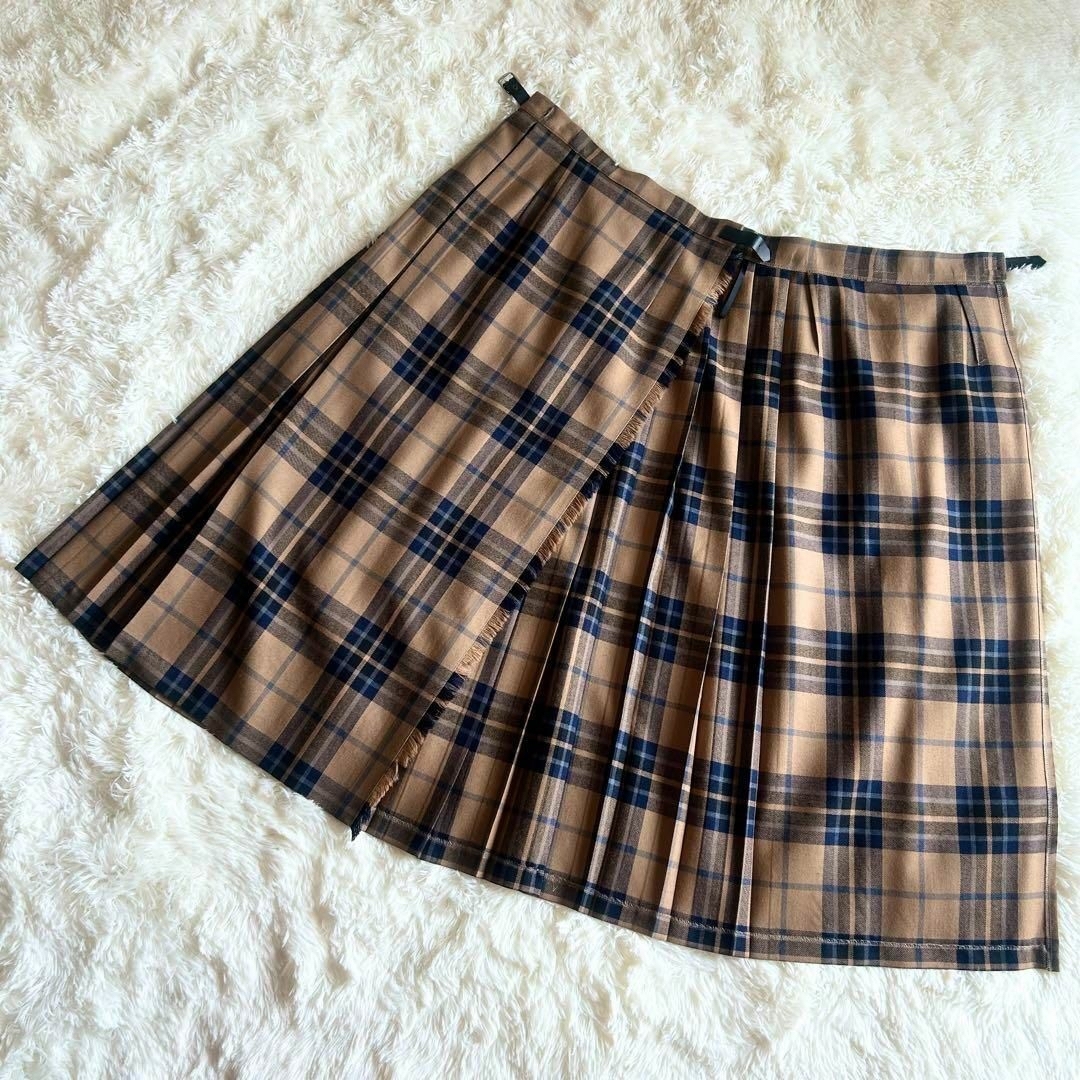 美品☆オニールオブダブリン ロング 巻きスカート チェック 美品☆オニールオブダブリン ロング 巻きスカート チェック