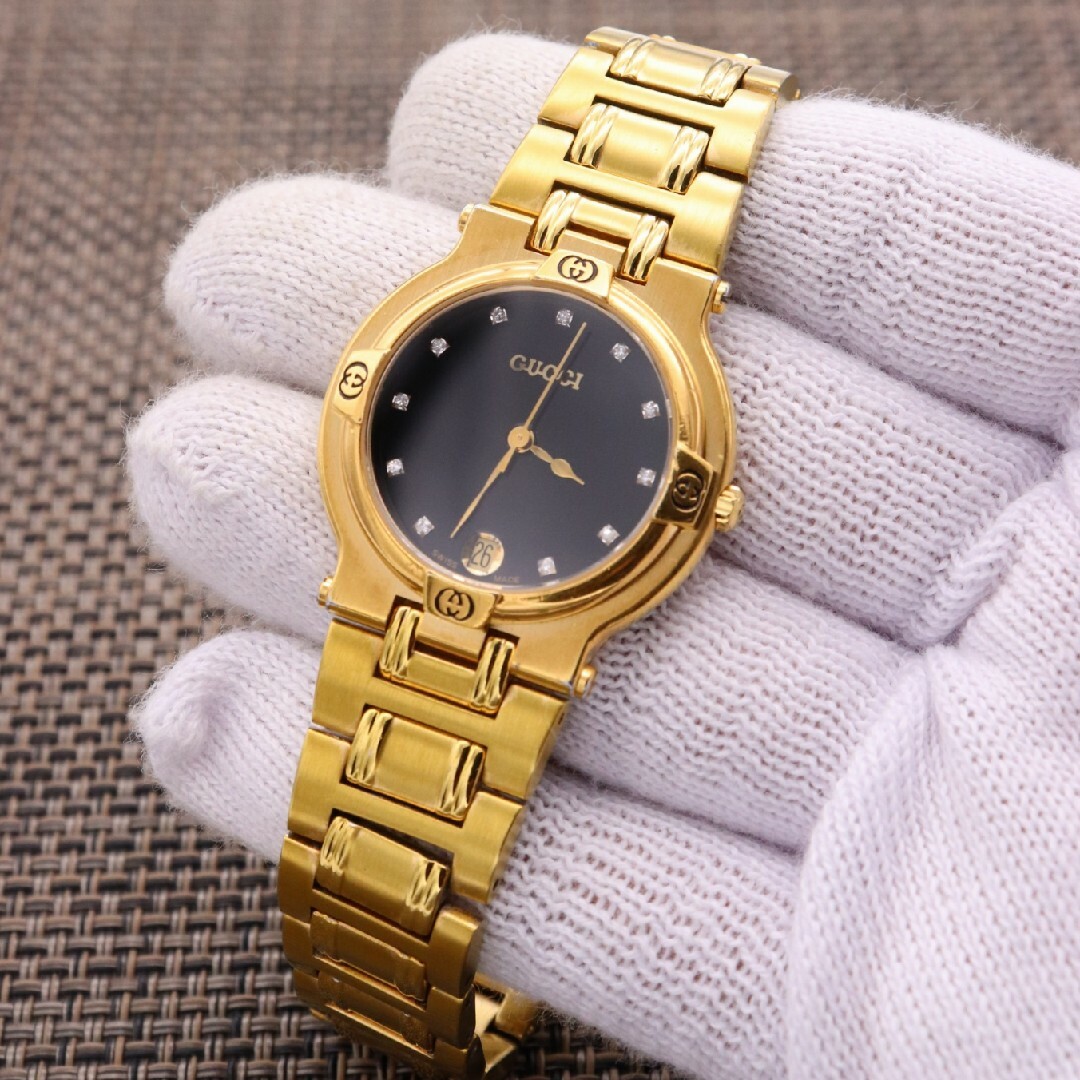 正規品【新品電池】GUCCI 9200M/動作良好 ダイヤ11P オールドグッチ 正規品【新品電池】GUCCI 9200M/動作良好 ダイヤ11P オールドグッチ