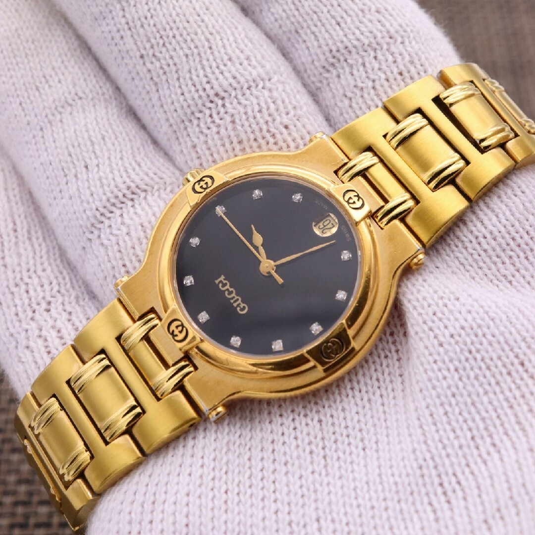 動作OK】GUCCI グッチ 腕時計 9200L 11P ゴールド ダイヤ - 時計 動作OK】GUCCI グッチ 腕時計 9200L 11P ゴールド ダイヤ - 時計