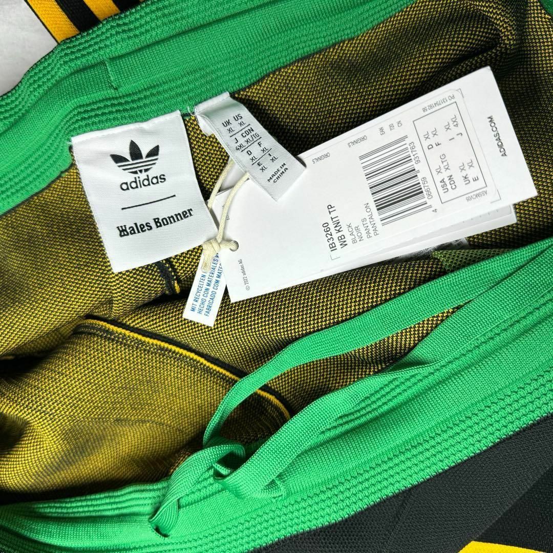 wales bonner adidas トラックパンツ XL ブラック×イエローの wales bonner adidas トラックパンツ XL ブラック×イエローの