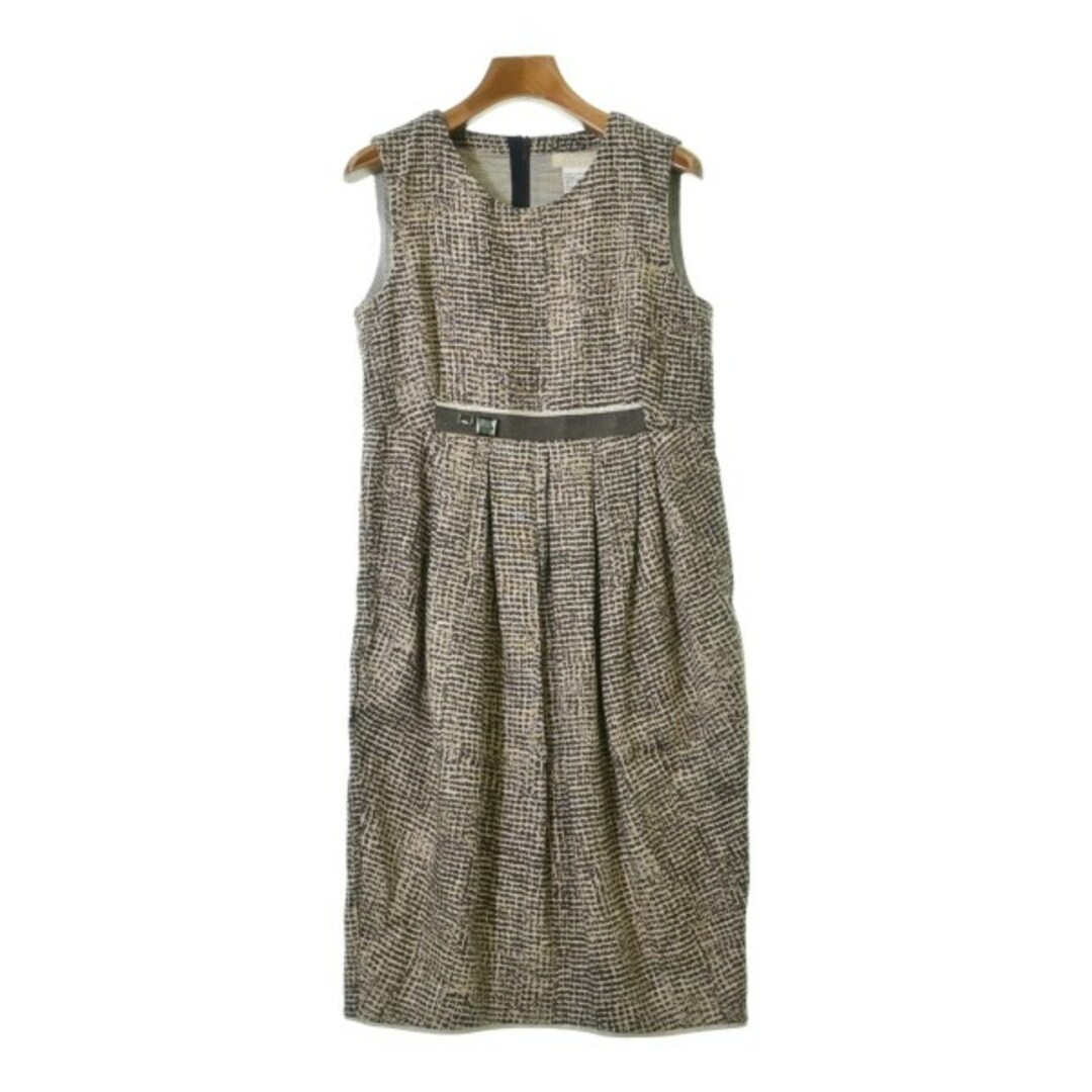 S Max Mara - 'S Max Mara ワンピース 38(S位) 茶xベージュ等(総 S Max Mara - 'S Max Mara ワンピース 38(S位) 茶xベージュ等(総