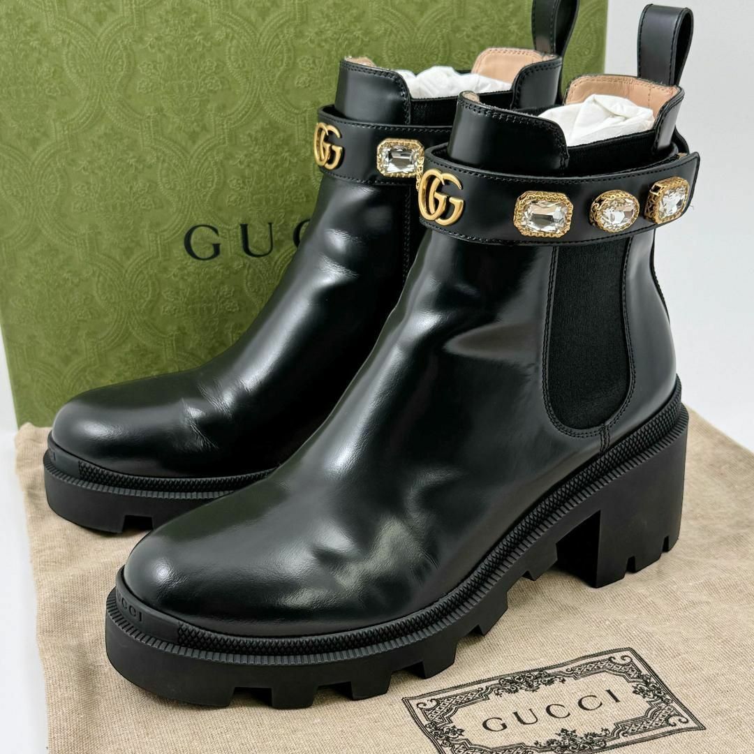 GUCCI - 【定価18万円】美品 グッチ 厚底 ブーツ マーモント GUCCI - 【定価18万円】美品 グッチ 厚底 ブーツ マーモント