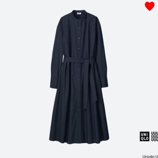 ユニクロ(UNIQLO)の新品Mサイズ！ユニクロ×ルメール コットンロングシャツワンピース(ロングワンピース/マキシワンピース)