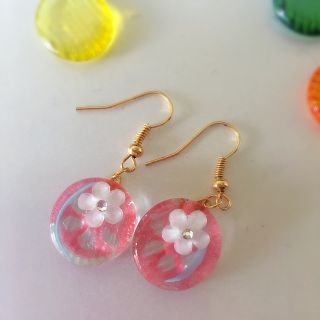 透かし和紙のおはじきピアス(ピアス)