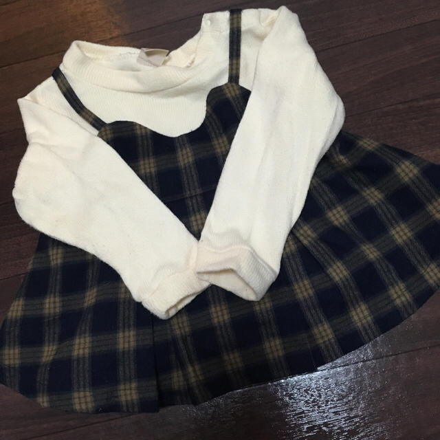 petit main(プティマイン)の重ね着風トップス キッズ/ベビー/マタニティのキッズ服女の子用(90cm~)(ニット)の商品写真