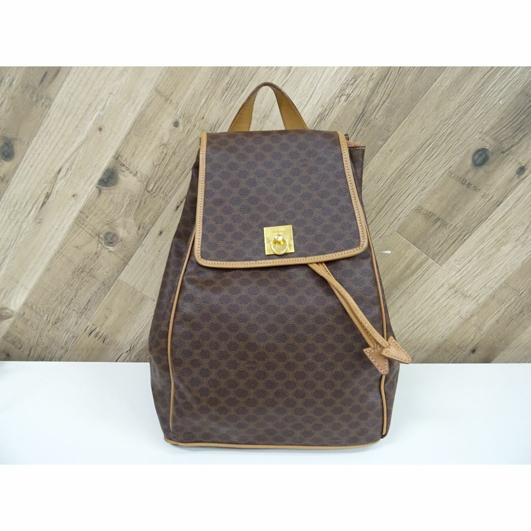 CELINE - 池497 / CELINE マカダム柄 リュックサック PVC レザー