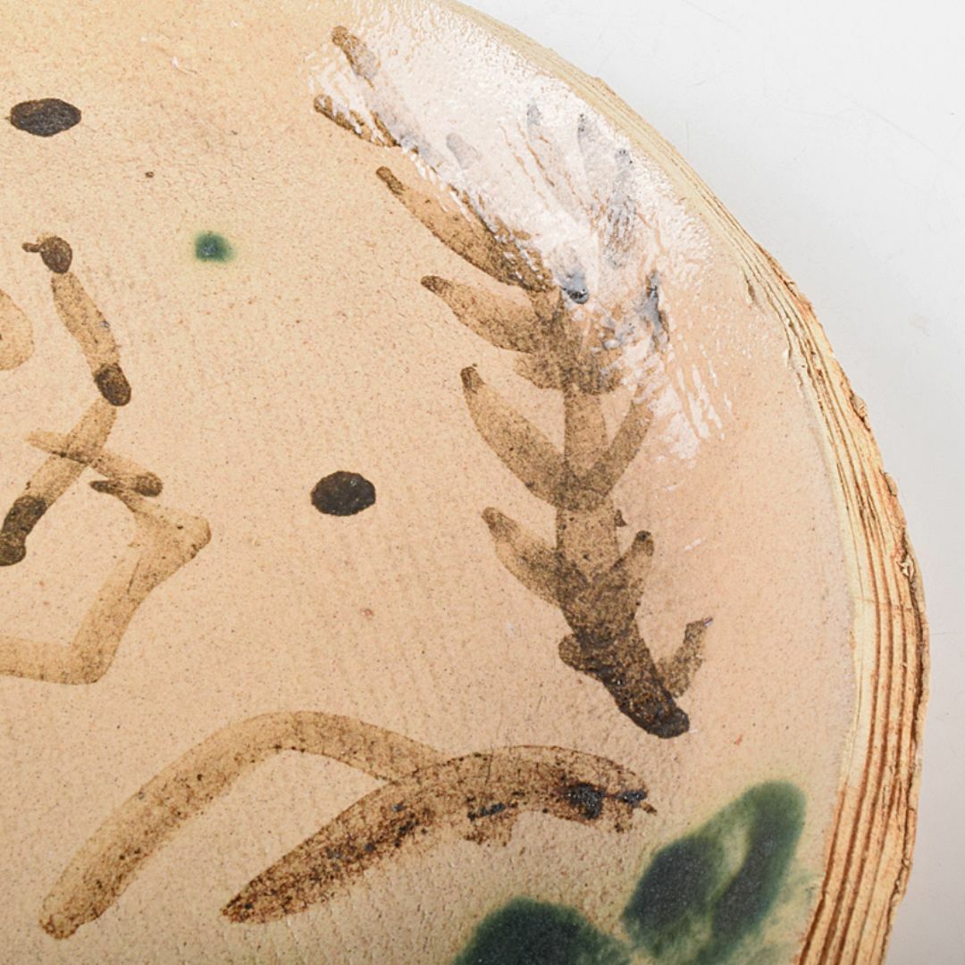 北大路魯山人作 織部 蟹絵 皿 時代箱付 V R7715の通販 by 北大路魯山人作 織部 蟹絵 皿 時代箱付 V R7715の通販 by