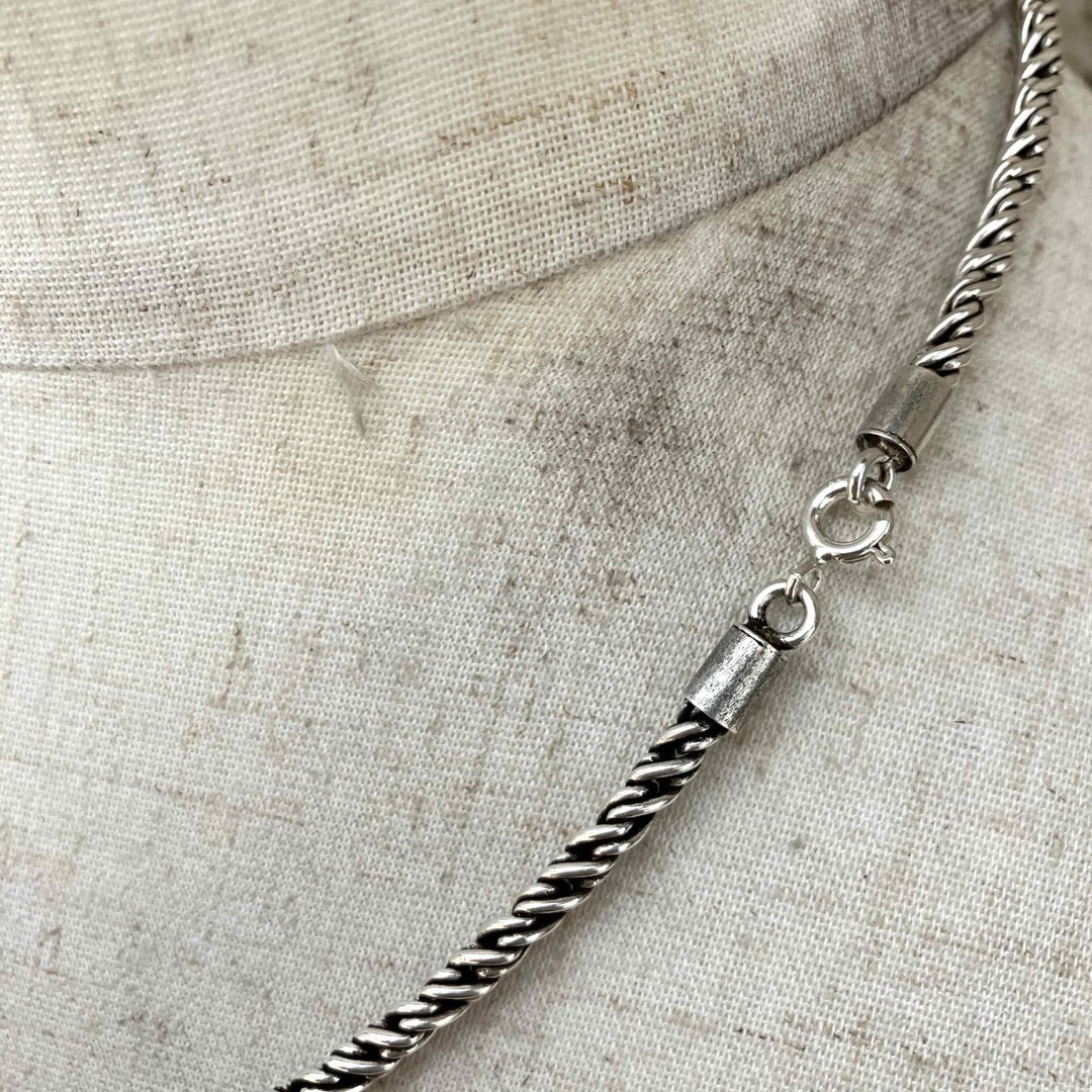 SILVER925 TWIST CHAIN WIDE NECKLACE/シルバー/ネックレス