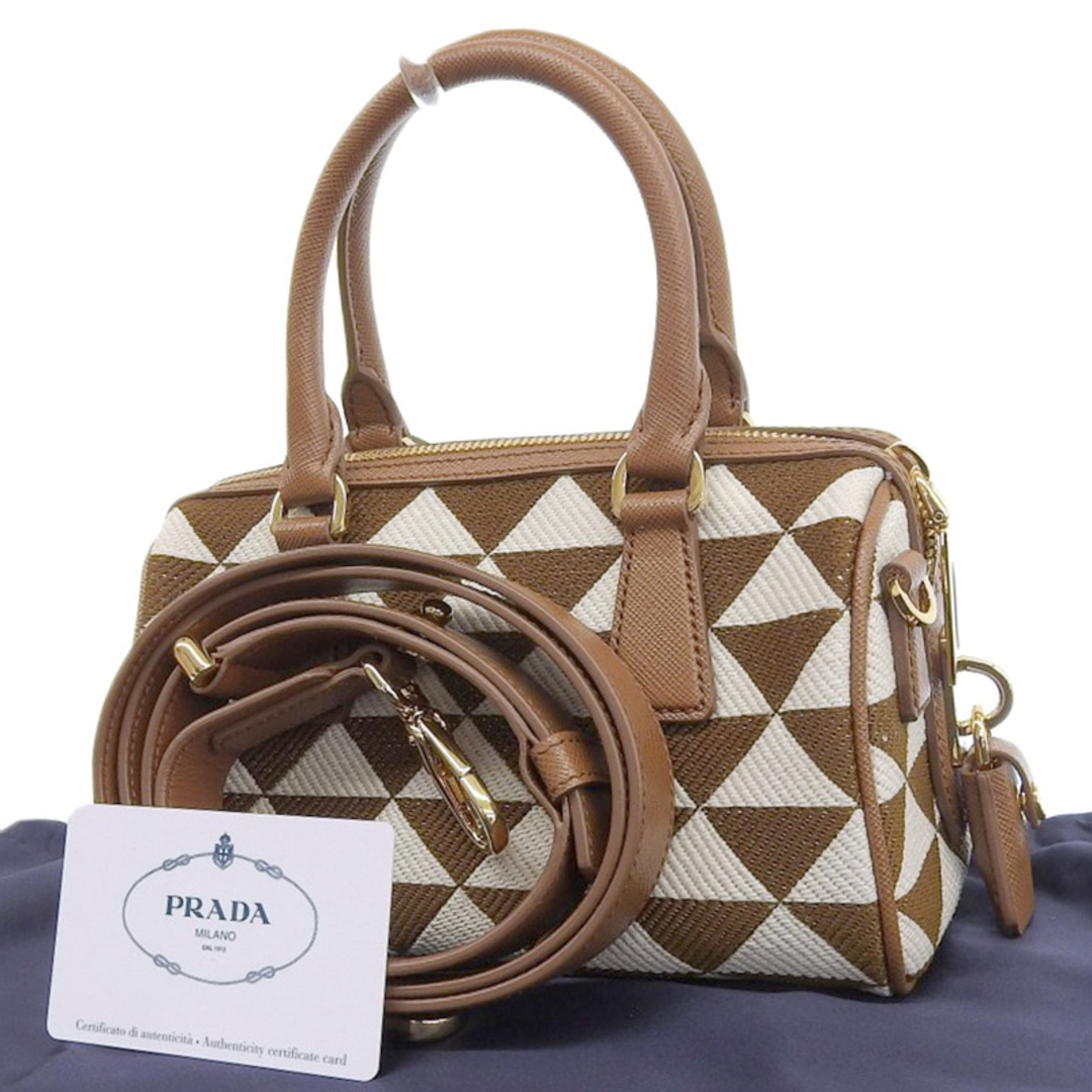 人気定番の PRADA - プラダ PRADA シンボル エンブロイダリー トップ バッグ
