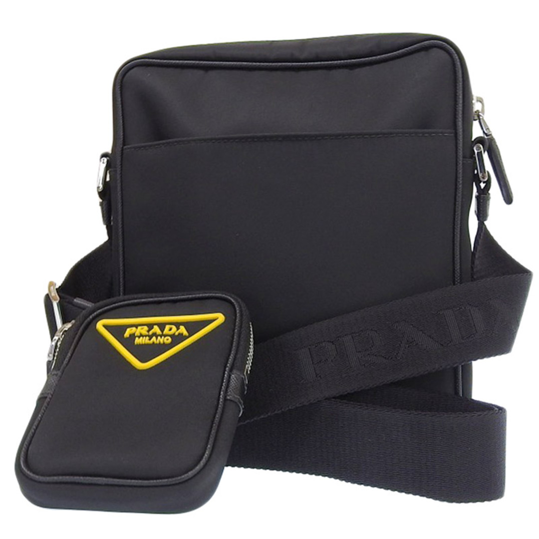 プラダ 潔 PRADA ブラック テスート ショルダーバッグ 斜め掛け プラダ 潔 PRADA ブラック テスート ショルダーバッグ 斜め掛け