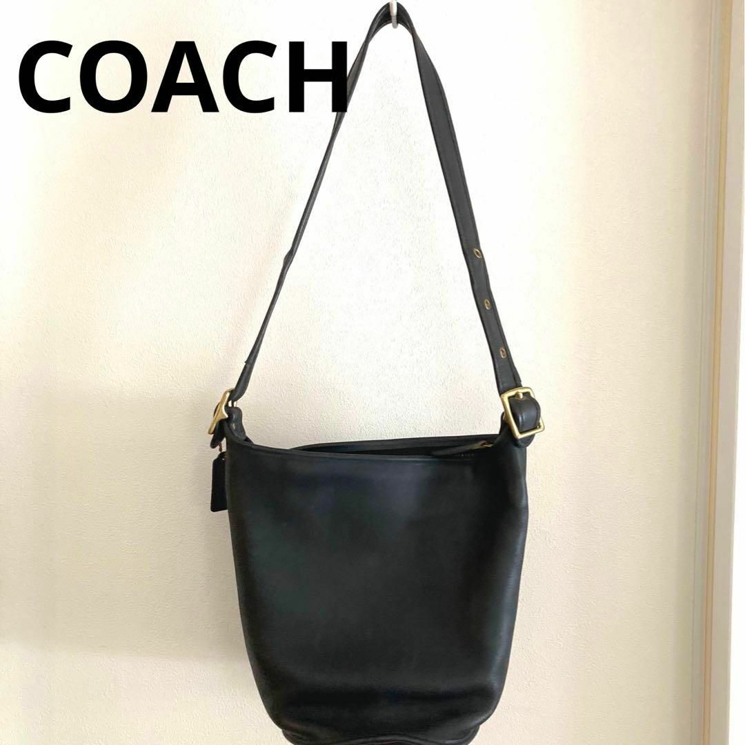 COACH - COACH オールドコーチ ショルダーバッグ バケツ型 ブラック　黒　革