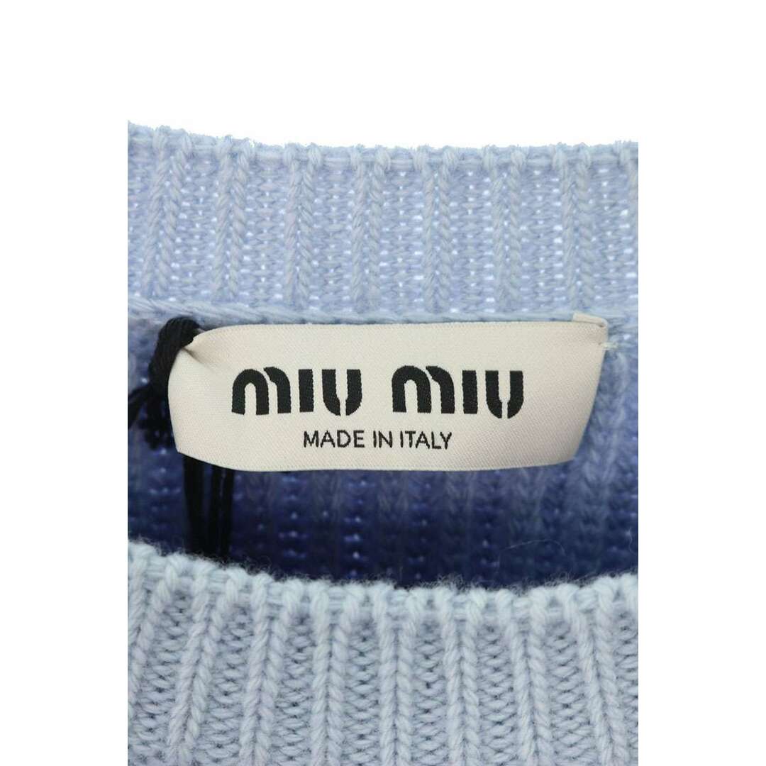 MIU MIU - ミュウミュウ MML881 バックロゴカシミヤ混ケーブル MIU MIU - ミュウミュウ MML881 バックロゴカシミヤ混ケーブル