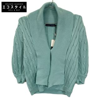 Ralph Lauren - ラルフローレン ライトブルー コットン100 ショールカラー ケーブル Ralph Lauren - ラルフローレン ライトブルー コットン100 ショールカラー ケーブル
