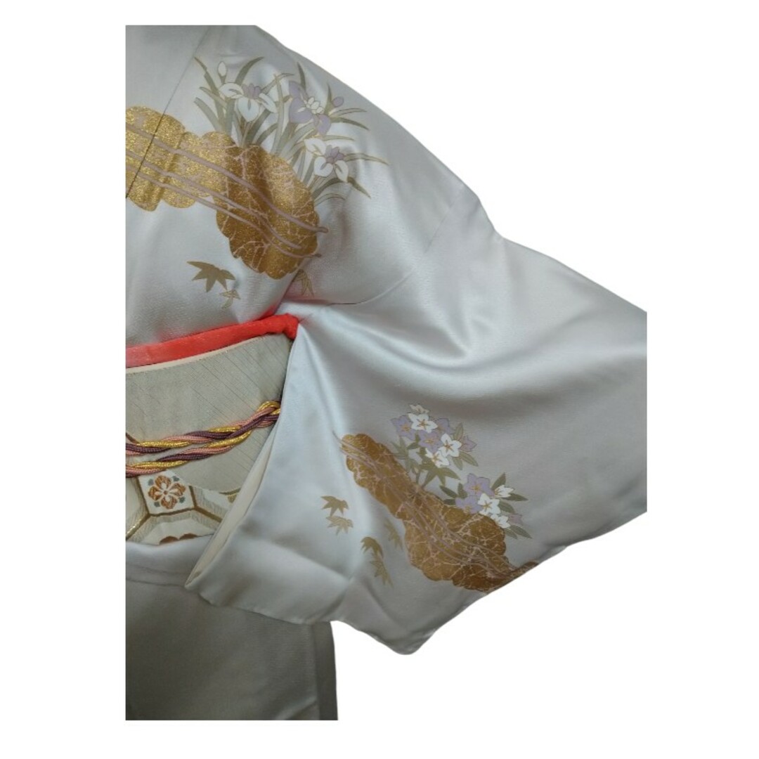 色留袖*袷着物 刺繍 梅模様 背紋有 灰色 正絹 入学卒業式結婚式 色留袖*袷着物 刺繍 梅模様 背紋有 灰色 正絹 入学卒業式結婚式
