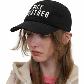 キャップ メンズ レディース 帽子 100%コットン 紫外線 アウトドア 黒(キャップ)